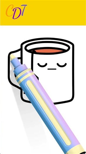 Cute Cup Of Tea Drawing ☕😍 Easy Drawing for Kids #shorts #ChuChuDrawingtv