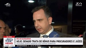7.1K views · 182 reactions | Nesta terça-feira (23), o líder do Senado Federal, Rodrigo Pacheco (PSD) deu entrevista à imprensa e falou sobre a PEC do Quinquênio, que trata de bônus para procuradores e juízes. Além disso, Pacheco discutiu a reforma tributária e o próximo encontro com o presidente Lula (PT), mencionando possíveis atritos entre o Senado e o governo federal. #3em1 | Jovem Pan News | Facebook