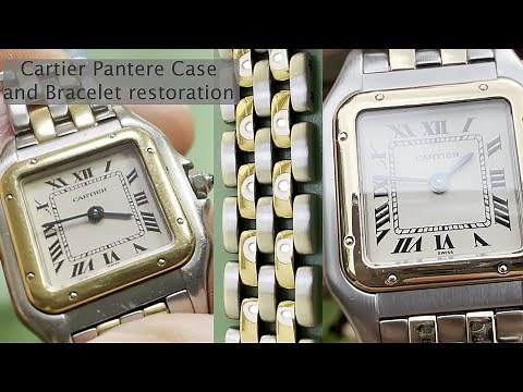 Cartier Panthere Case and Bracelet Restoration plus Movement Service