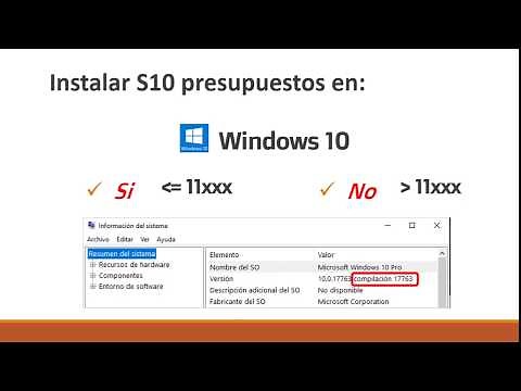 S10 Presupuestos - ¿Se puede Instalar en Windows 10? ¿Que debo hacer?