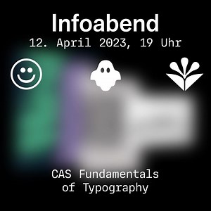 Steigt ein ins grafische Gestalten: Im CAS Fundamentals of Typography entwerft ihr Plakate, Broschüren, Logos und Websites. In der Gruppe reflektiert ihr Ideen und Entwürfe und gewinnt mehr Sicherheit im Umgang mit Text und Bild. Wir informieren per Zoom am 12. April, 19.00 Uhr. https://www.zhdk.ch/cas-fundamentals-of-typography | ZHdK Zürcher Hochschule der Künste