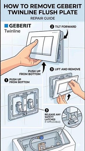 GEBERIT toilet flush plate removal and repair #geberit #toilet #shortvideo