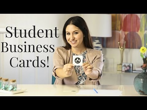 How To Create Student Business Cards! | The Intern Queen
