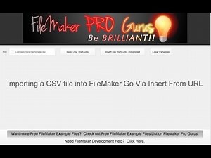 Importing a CSV File into FileMaker Go