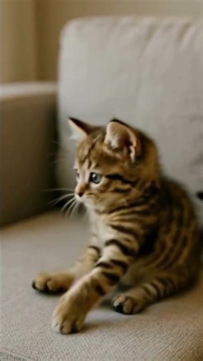 Small Cat Playing on the Sofa | Funny Cat Moments 😂🐱 #cat #babyanimal