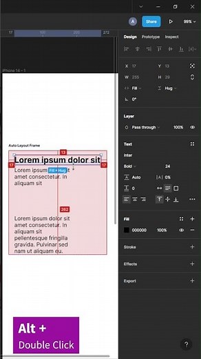 Figma Hug Contents and Figma Fill Container Explained #short #shorts