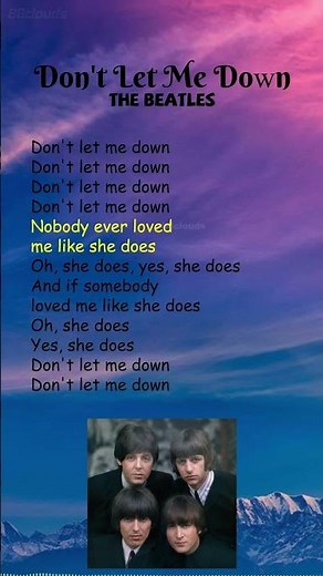 The Beatles - Don't Let Me Down (Lyrics) #shorts