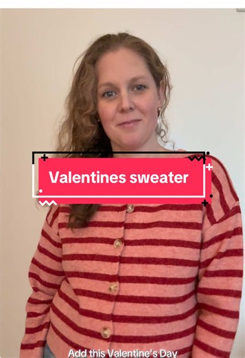 Striped women's cropped cardigan. I'm obsessed! Get it before it sells out. #womensclothing #valentinesday #croppedsweater #sweater #spotlight