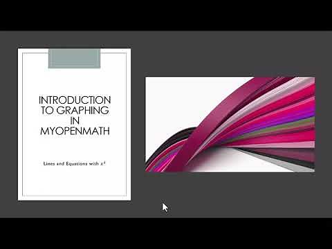 Introduction to Graphing in MyOpenMath