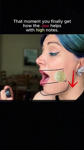 How to sing High notes? Move your jaw like this ! 👀 embouchure Vocal Technique