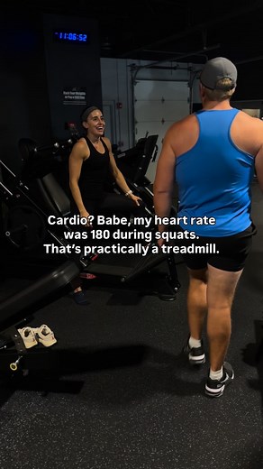 2.2K views · 8 comments | Cardio? Babe, my heart rate was 180 during squats. That’s practically a treadmill. | David Roden | Facebook