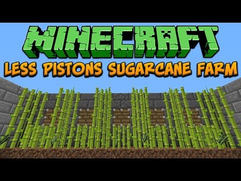 Minecraft: Less Pistons Sugarcane Farm Tutorial
