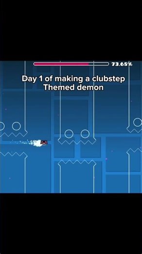 Day one of making a club step themed geometry dash level #geometrydash #gd #fyp #geometrydashlevel