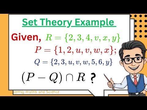 How to Solve (P − Q) ∩ R Quickly — Simple Set Theory Tutorial