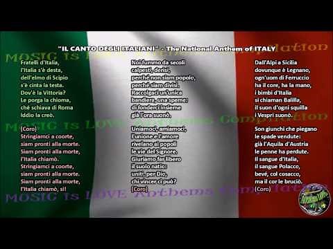 Italy National Anthem with music, vocal and lyrics Italian w/English Translation
