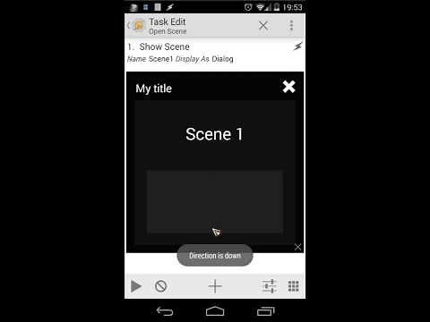 Tasker tutorial: Tasker Gestures in scenes - How to swipe inside tasker