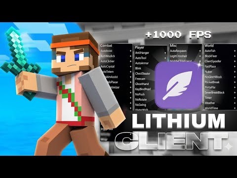 Lithium Client V5 for minecraft pe 1.21 😈💪 | MOD MENU AND FPS BOOSTED MCPE 