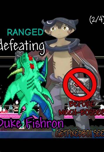 Derrotando Duke Fishron antes dos Chefes Mecânicos