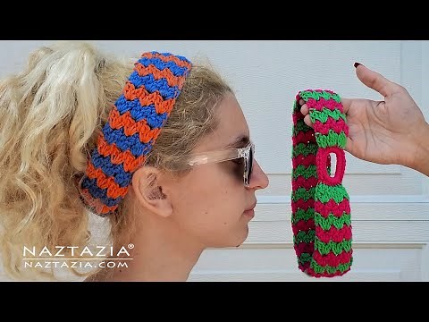 Crochet Headband with Hair Elastic DIY How to Tutorial