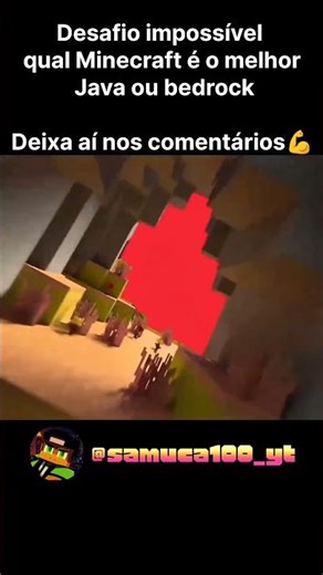 Desafio impossível qual Minecraft é o melhor Java ou bedrock 🪖 #minecraft