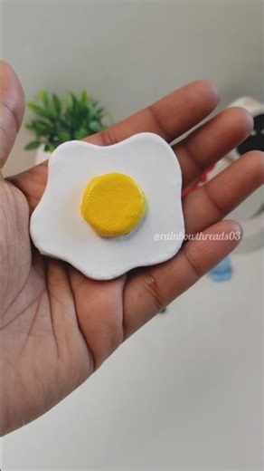 🍳 Fridge magnet #rainbowthreads03#diy #craft #soilclay#fridgemagnets#handmade#clay#clayart#shorts