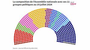 INFOGRAPHIE. Voici la composition officielle de l’Assemblée nationale avec 11 groupes, un record