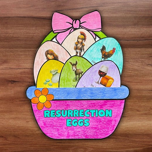 Resurrection Eggs Easter Basket Bible Story Craft, Holy Week Advent Activity, Religious Education Sunday School Homeschool Printable - Etsy
