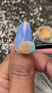 Stylish Baby Blue Transparent Chrome Nail Art Ideas