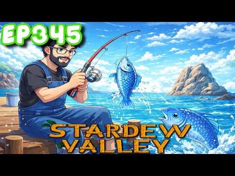 Stardew Valley ep 345 – Farm Routine and Fishing on the Beach in Search of Sea Jelly 🌊🐟