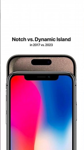Notch vs. Dynamic Island. 📱Which iPhone has the best design?🤔#iphone #iphone15pro #iphone15promax