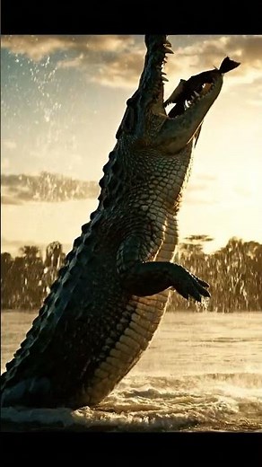 Crocodile Leaps From Water to Catch Bird | Slow Motion Wild Attack