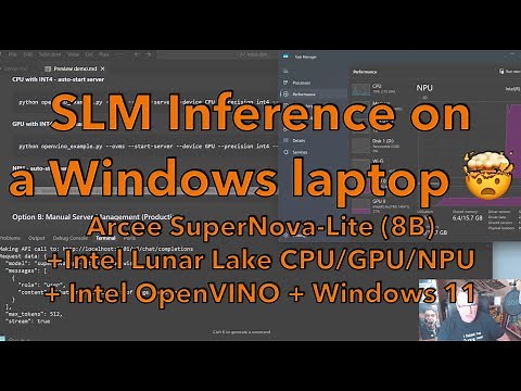 SLM Inference on a Windows laptop 🤯 Intel Lunar Lake CPU/GPU/NPU + OpenVINO