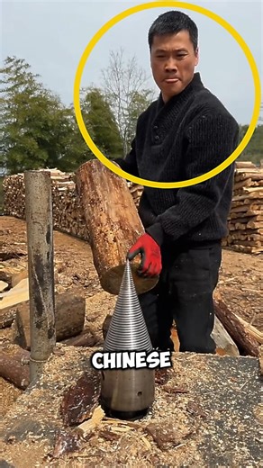 Wooden block splitting🪵😱#shorts