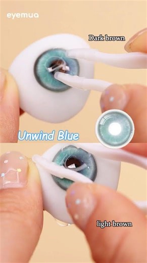 How these two blue lenses look on dark eyes and light eyes👀✨