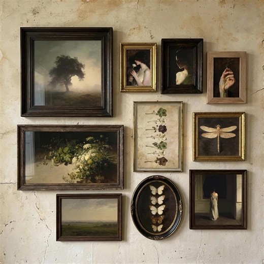 Dark Cottagecore Gallery Wall Set, Vintage Moody Wall Art Bundle, Countryside Prints, Farmhouse Gallery, Dark Academia Aesthetic - Etsy