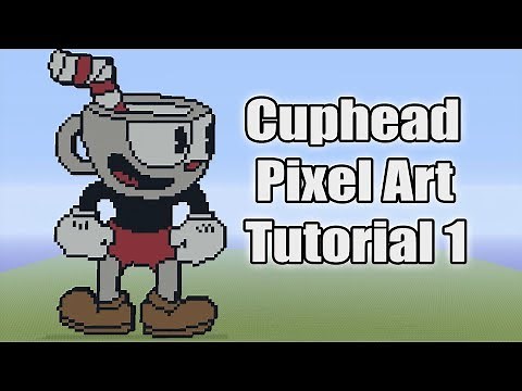 Minecraft Cuphead Pixel Art Tutorial Part 1 (Cuphead)