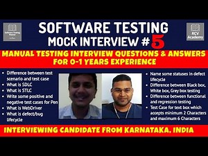 Software Testing Interview Questions for 0-1 Years Experience - Software Testing Mock Interview
