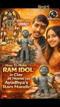 🙏🌺Ayodhya Ram Mandir Ki Ramlala Ji Jaisi Murti Ghar Par Mitti Se Kaise Banaye | Ram Ji Murti Making