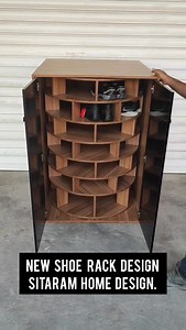 6.5K views · 42 reactions | "Introducing our latest innovation: A modern rotating shoe rack to elevate your home organization! ✨ Perfect for compact spaces and designed for style and functionality.  Sitaram Home Design #sitaramhomedesign #shoerackdesign #SmartStorage #homedecor #innovativedesign #organizeyourlife | Sitaram Home Design | Facebook