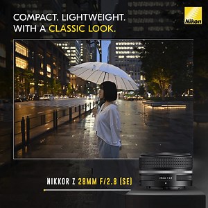 The special edition NIKKOR Z 28mm f/2.8 (SE) lens is one of the Z system’s smallest, lightest full-frame primes, inheriting its design from classic NIKKOR lenses. Built to reduce aberration for close-ups while ensuring fast and precise autofocus for precision shooting. Learn more about its features: https://bit.ly/3yTJNBn #NIKKOR #NikonLenses #NikonIndia #CameraLenses | Nikon