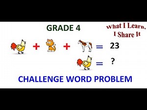 Chicken Rabbit Problem | Grade 4 Math | Challenge Word Problems | Problem 2 | Learn and Share