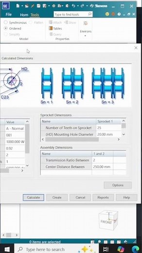 #youtubeshorts | solid edge tutorial sprocket design | #solidedge
