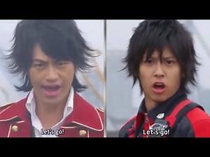 Go-Buster vs Gokaiger Henshin + Fight