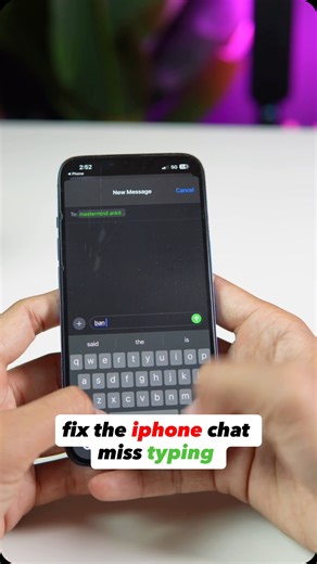 vinesh choudhary on Instagram: "Fix the iphone miss typing problem in chats 📲📲 #tech #new #iphone #autocorrect #problem"