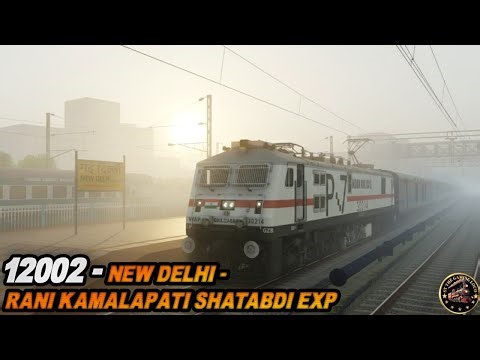 Journey in Fog | 12002 New Delhi-Rani Kamalapati Shatabdi Exp | Railworks| TS Classic#indianrailways