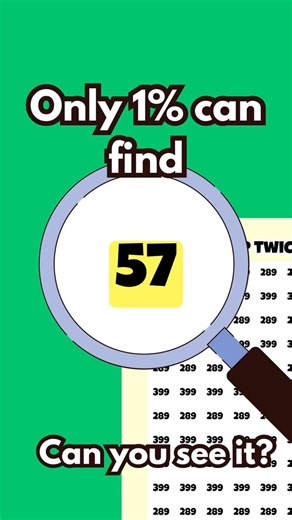 Find the Number 57 in 7 Seconds! 🔍 Quick Brain Puzzle #Shorts