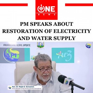 10K views · 51 reactions | Much of the nation of St. Vincent and the Grenadines (SVG) is without electricity and many communities are without pipe-borne water after the passage of Hurricane Beryl. Prime Minister Gonsalves spoke about the issue as he addressed the nation on July 1 in the aftermath of the passage of Hurricane Beryl. | One News SVG | Facebook