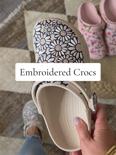 Restocked! Crocs Embroidered Crafted Clogs🌻🌼 so cute and comfy @Crocs #crocs #crocsnewarrivals #sliponshoes #tiktokshopmemorialday #summervibes