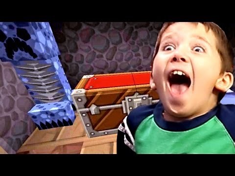 7 Year Old Jacob Playing Minecraft - Creeper Demolition!