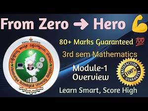 Maths 3rd Sem Module 1 Full Guide 💯 | Imp Topics + Exam Tricks + 80+ Marks Guarantee | Edu Yodha